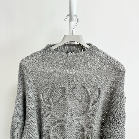 Loewe Anagram open-knit mohair-blend sweater - Picture 6 of 13